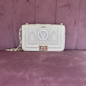 Valentino By Mario Valentino color Milk Alice Quilted Leather Shoulder Bag